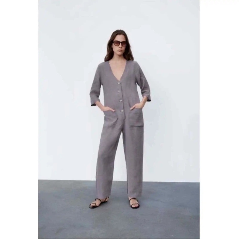 Zara Lillian Linen Jumpsuit